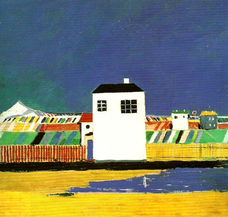 Kazimir Malevich landscape with a white house oil painting picture